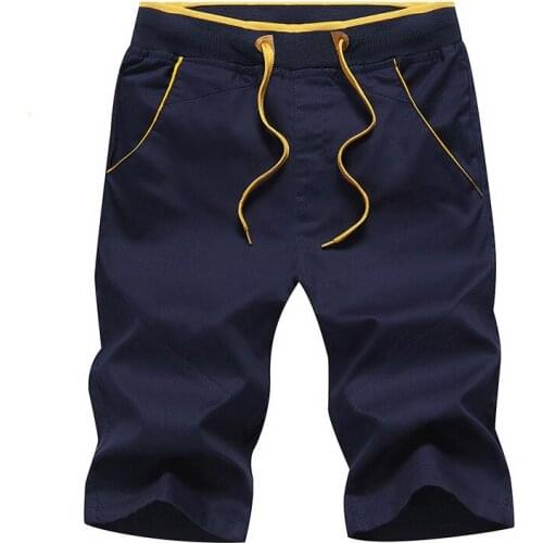 Loose Lace Up Short Running Cycling Sport Shorts Boy Cotton Summer Board Shorts Breeches Men Navy Blue Beach Shorts Plus Size