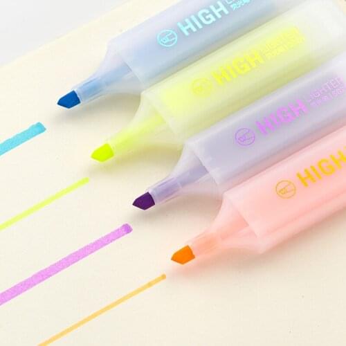 Jumbo Size Mild Color Highlighter Pen for Paper Fax Copy Spot Liner Marker Office Accessories School Supplies F6070