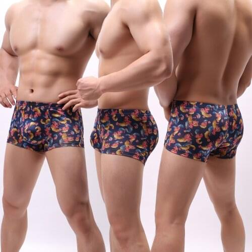 2019 Brand Men sexy Underwear Boxers Men underpants Hombre Cuecas Masculina Boxer shorts Man Vetement Homme large Size