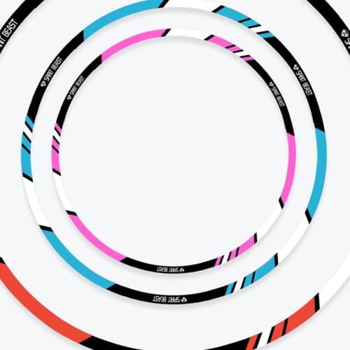 Spirit Beast Universal Motorcycle 12/14/17Inch 1.5cm wheel stickers Modified tire stickers Reflective wheel rim stickers