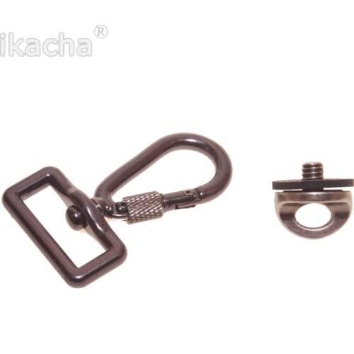 SLR DSLR Camera 1/4" Screw Connecting Adapter +1/4"Connecting Hook For Shoulder Sling Neck Strap Belt Camera Bag Case