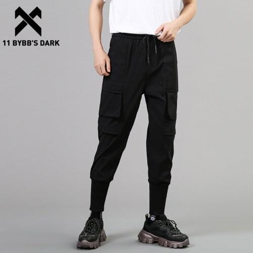 11 BYBBS DARK 2021SS Patchwork Pockets Cargo Pant Man Harajuku Streetwear Pants Tactical Joggers Men Trousers Techwear Black