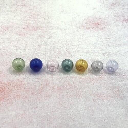 5pcs/lot 12mm Color Mini Lightbulb Globe Glass Bottle Vial For Ring Earring Pendants round glass ball hollow diy jewelry finding