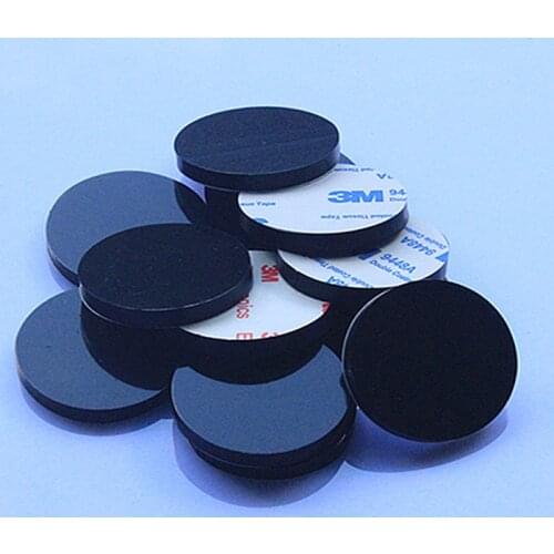 50pcs 20mm x 5mm black anti slip silicone rubber plastic bumper damper shock absorber 3M self-adhesive silicone feet pads