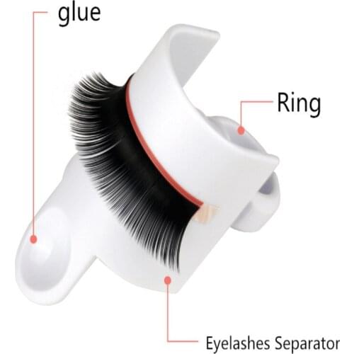 Free shipping for New Eyelash Extension Glue Ring Adhesive Eyelash Pallet Holder Set Makeup Kit Tool Make up