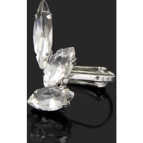 Free Shipping Fashion Ear Cuff Jewelry, 12PC Punk Ear Cuff Shiny Exquisite Rhinestone Crystal Ear Cuff Clip Brincos