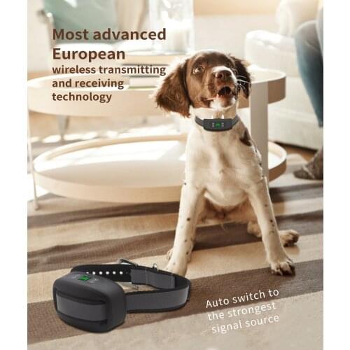 Wireless Pet Dog Electronic Fence System With Rechargeable Transmitter and Receiver By Courier Fast Shipping