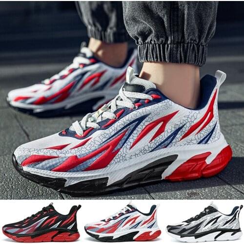 Mens Running Shoes Outdoor Breathable Sneakers Casual Lace-up Walking Shoes Size39-46
