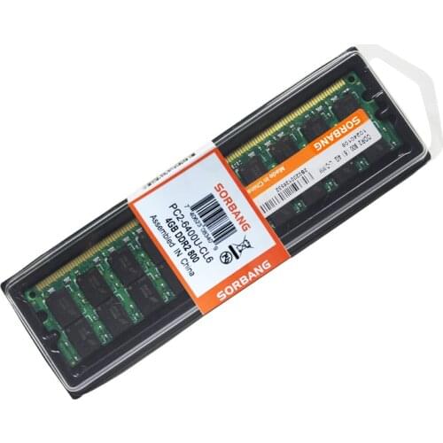 For AMD System High Compatible SORBANG RAM DDR2 4G 800 2PCS*4GB DDR2 8GB DDR2 800 MHZ PC2-6400 For Desktop Memory RAM 240 pins