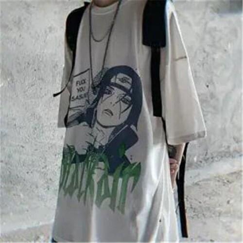 Hip Hop Naruto T Shirt Men Japanese Loose T-shirt Streetwear Harajuku Casual Short Sleeve Loose Summer Tops Tee Japan Tshirts
