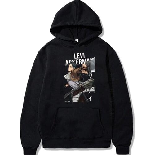 Hot Anime Attack On Titan Ackerman Print Hoodies Fashion Designer Streetwear Men Pullover Women Oversized Hoodies