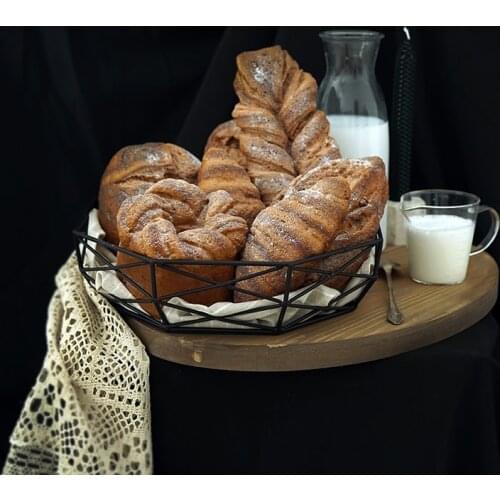 Dark artificial bread Simulation of European bag of chocolate bread Food photography props baking shop window display
