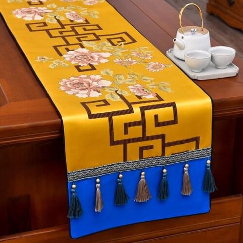 Chinese Simple Table Runner Tea Tablecloth TV Cabinet Covering Cloth Shoe Cabinet Bed Table Runners Modern