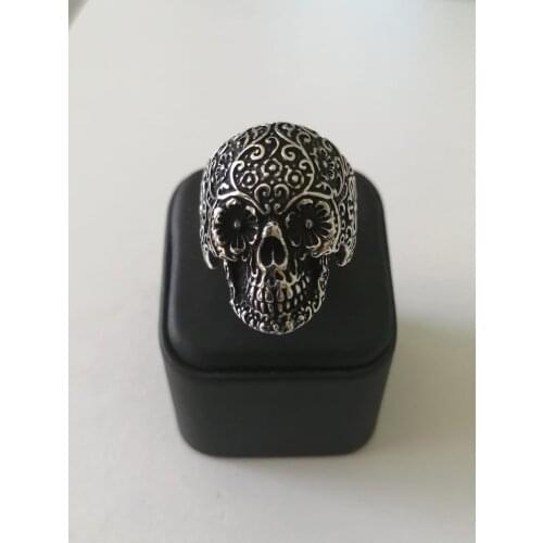 Mens Ring Gothic Sterling Silver Ring 925 For Men For Women Handmade Skull Design Gift For Him Pure Silver Ring Turkish Jewelry