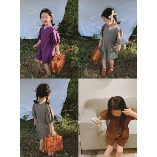 Brand New Summer Toddler Infant Baby Girls Romper 2-6 Years Short Sleeve Brief Style Shorts Jumpsuits Sunsuit Playsuit Pants