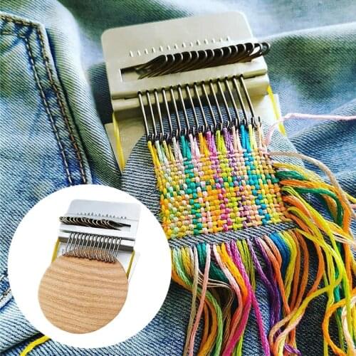 Small Loom Speedweve Weave Tool Portable Darning Machine Small Knitting Machine Tool 10/14/ 28 Needle Denim Hole Repair Tool