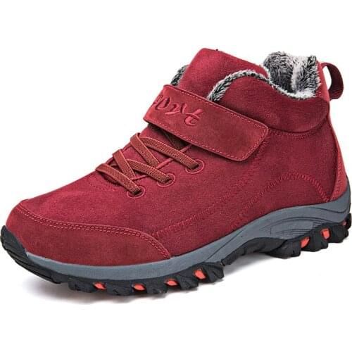New 2020 Waterproof Winter Men Boots with Fur Warm Snow Women Boots Men Work Casual Shoes Sneakers High Top Rubber Ankle Boots