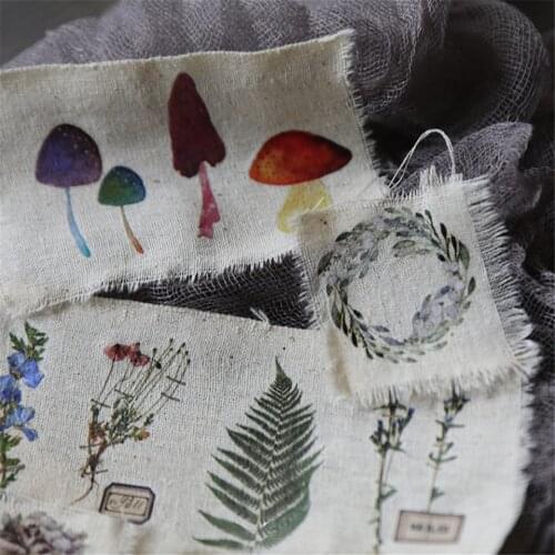 NEW 15 Design INS Vintage Bullet Journal Transfer Material Paper Stickers Srapbooking DIY Diary Ablum Decorative Fabric Sticker