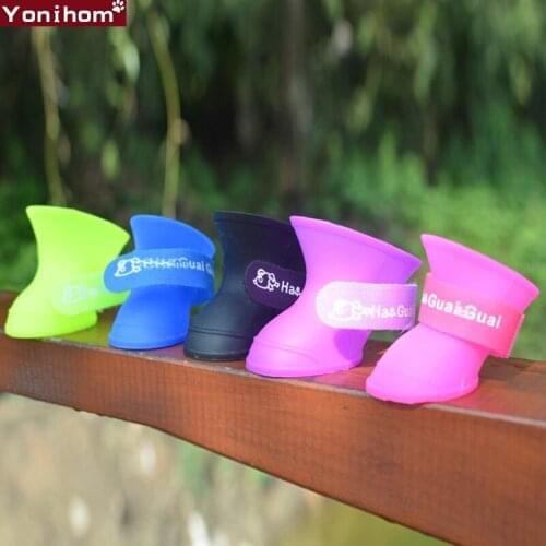 Dog Shoes Anti Slip Waterproof Dog Boots Rubber Pet Shoes for Small Dogs Puppy Yorkies Pets Small Shoes Dog Socks Waterproof