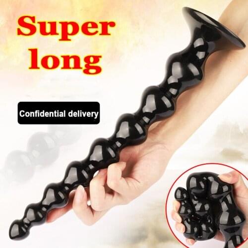 Super Long Anal Beads Anal Dilator Suction Cup Long Dildo Sex Toys For Woman G Spot Stimulation Buttplug Anal Dildo Massager