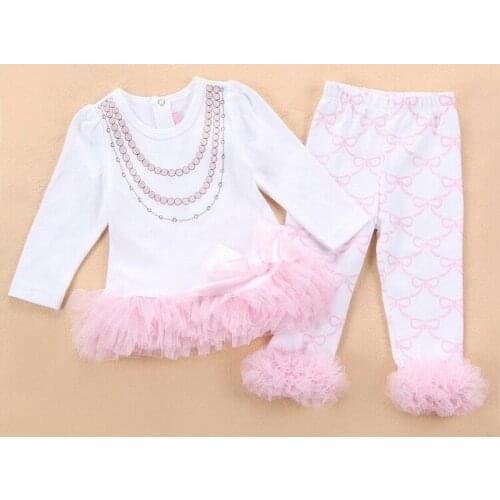 For 22" Reborn Baby Girl Doll Clothes Newborn Clothing Fancy Dress Outfit Baby Clothes O-Neck Pullover Cotton Unisex