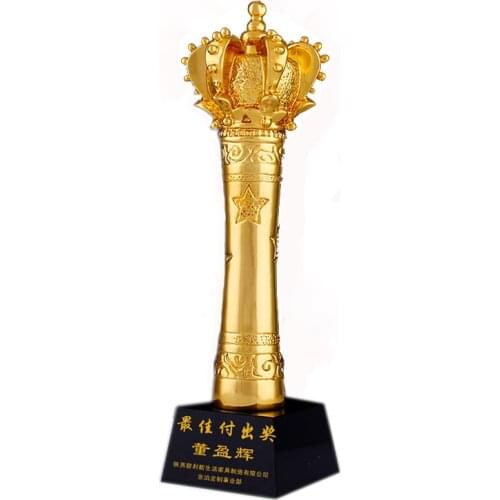 Personalized Crown Shaped Metal Trophy and Awards Music Dancing Competition Trophy