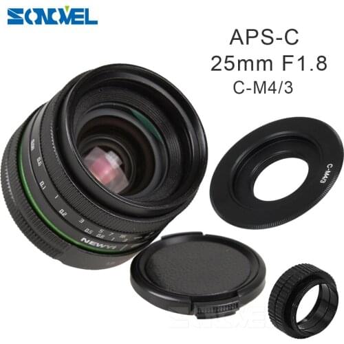 25mm F1.8 APS-C Manual Camera Lens+C Mount Adapter+Macro Rings Kit For Olympus Panasonic Micro 4/3 M4/3 G7 G10 GH3 GH2 GH1 GX1