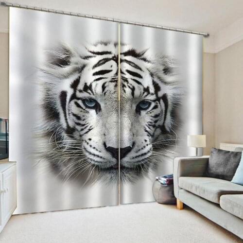 3d stereoscopic curtains tiger curtains Bedroom living room windproof thickening blackout fabric