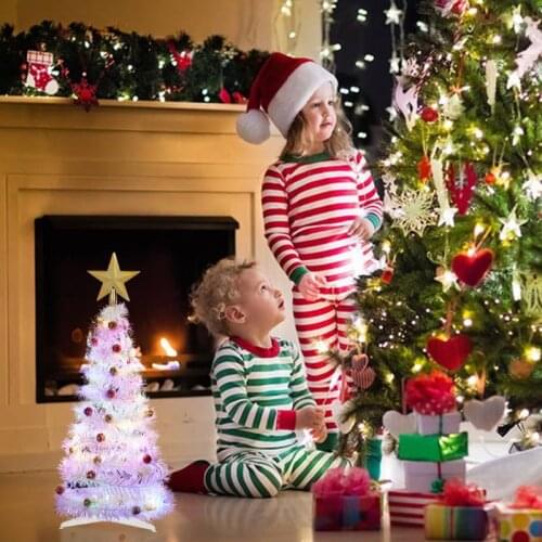 LED Light Folding Christmas Tree Color Changing Decoration Lamp Home Table Party Decor Table Desk Mini Merry Christmas Xmas Tree