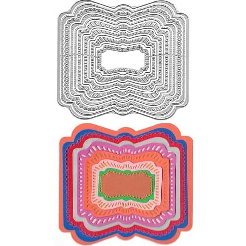 Multi-Layer Frame Die Cut Stencils For DIY Scrapbooking Album Paper Cards Crafts Embossing Template Metal Cutting Slimline Dies