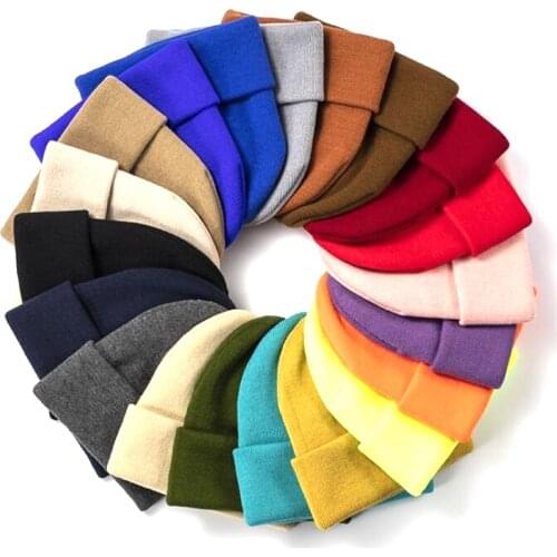 YOYOCORN Womens Beanie Hat warm Autumn Women Wool Knit Beanie Hat Cuff Beanie Watch Cap for Girls Spring Skull Hats for Female