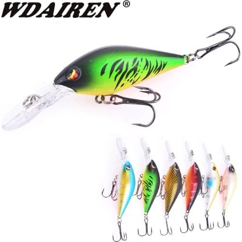 WDAIREN Crank Hard Bait 8cm 8.5g Floating Minnows Wobbler Fishing Lure With 6# Hook Carp Bass Pike Trout Trolling Fish Tackle