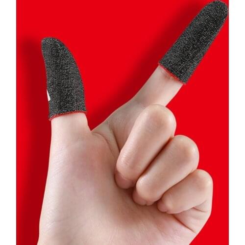 1Pair Conductive fiber Finger Sleeve Non-slip Breathable Gaming Gloves foriPhone