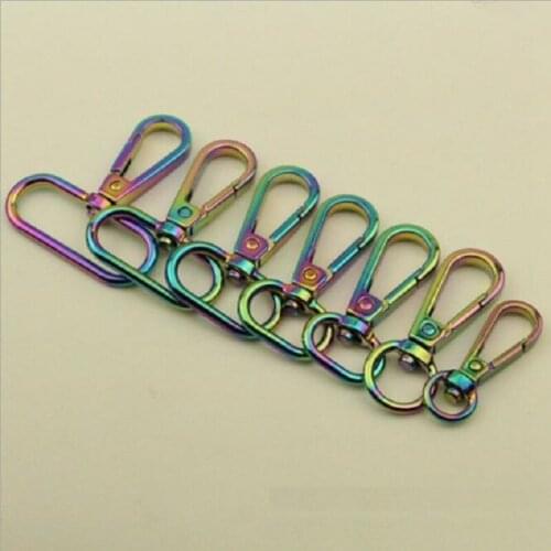 10pcs/50pcs 8mm 13mm16mm 19mm 25mm 32mm 38mm color keychain dog buckle bag chain connecting buckle hardware accessories