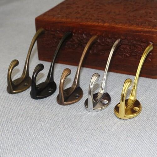 10pcs/set Coat Hooks Wall Mounted Vintage Alloy Cabinet Coat Hook Bedroom Cabinet Clothes Coat Hanger Rack Bathroom Towel Hooks