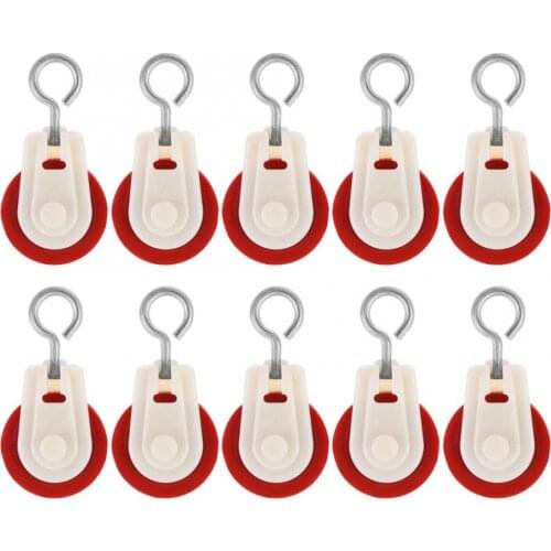 10Pcs Greenhouse Pulley Hanging Ventilation Outlet Pulley Accessoriesbathroom Sliding Cabinet Door Wheels Roller Hanging Round