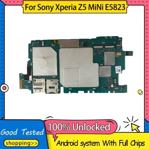 100% Working Motherboard Mainboard Logic Board For Sony Xperia Z5 MiNi E5823 Motherboard With Android System