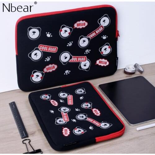 11inch/13inch Creative Laptop Bag Tablet iPad Liner Portable Thickening Hand-held Electronic File Bag Embroidery Magic Stickers