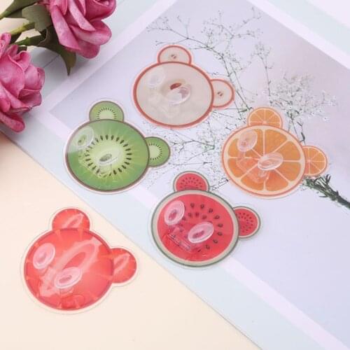 5 PCS Fruit Pattern Socket Storage Rack Multifunctional Power Cord Plug Stick Hooks Keys Holder Multifunctional
