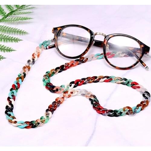 Acrylic Sunglasses Chain Mask Chains Women Anti Slip Reading Eyewears Ribbon Clip Mask Holder Neck Strap Lanyard Dropshipping