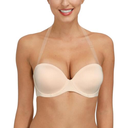 New Women Bra Sexy Silicone Strapless Bras For Women Sexy Lingerie Halter Thin Cups B C D DD E DDD F G 32 34 36 38 40 42 44 46