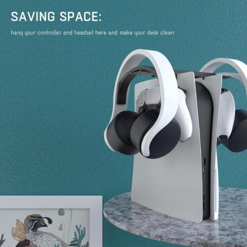 For PS5 Controller and Headset Holder For PS5 Console Storage Rack Mount Stand Holder For Playstation 5 Headphone Bracket New