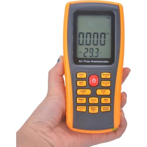 GM8902 Wind Speed Meter Air Flow Tester Air Temperature Meter Portable Handheld Anemometer With USB Interface Hot Selling