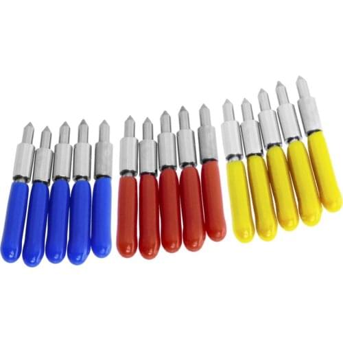 Nice 15Pcs/set 30/45/60 Degree Blades Cutting Plotter Files For Graphtec CB15U Vinyl Cutter