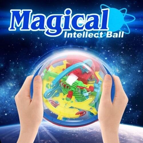 Classic 3D Magical Intellect Maze Ball Children Toy IQ Balance Magnetic Ball Marble Puzzle Game For Kid And Adult Christmas Gift
