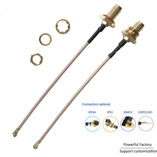 Factory Price Customized Waterproof SMA female to Ipex RG178 Cable with 10cm 1PCS