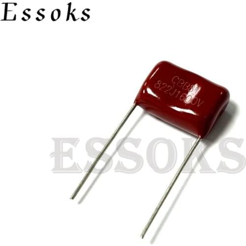 10PCS 1600V822J 0.0082UF Pitch 15mm 8.2NF 1600V 822 822J CBB Polypropylene film capacitor