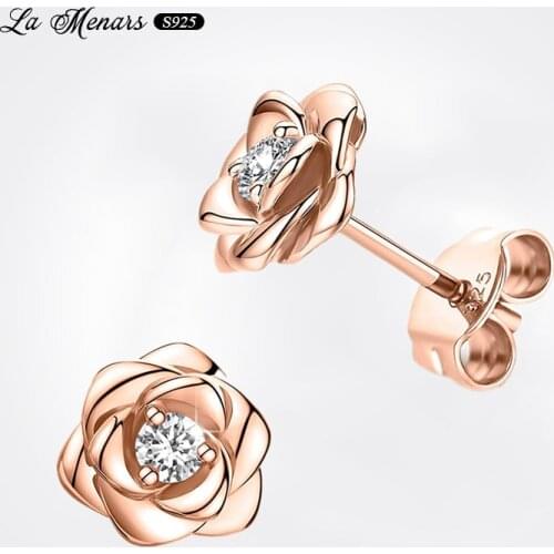 Женские золотые серьги La Menars China At AliExpress
