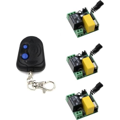 Smart Home 1CH 3pcs Mini Receiver with Transmitter AC220V RF Wireless Switch Relay Receiver Remote Controllers For Light Switch
