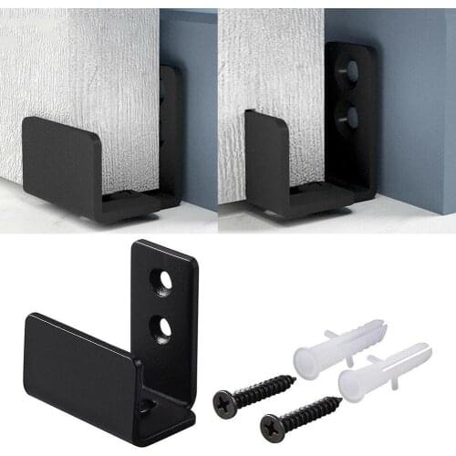 8 In 1 Carbon Steel Adjustable Sliding Floor Guide For Barn Door Hardware Accessory Door Slide Rail Mechanism Furniture